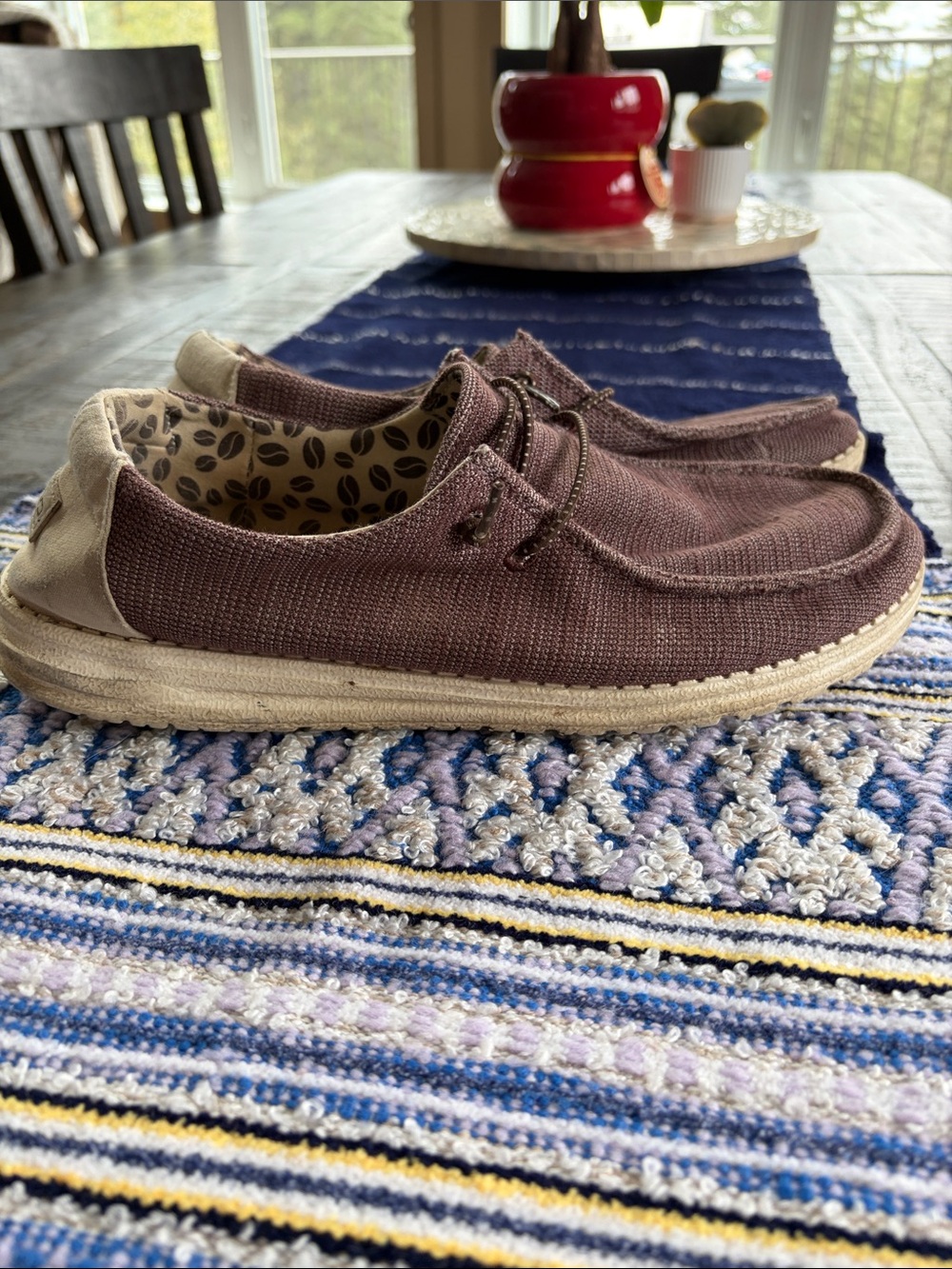 Hey Dude Wendy Sox Java Coffee Bean Loafers Women’s Size 11 EU 42 - Picture 3 of 11